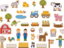 Big Jigs Farm Magnets with Wooden Box