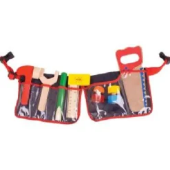 Bigjigs Carpenters Red Tool Belt