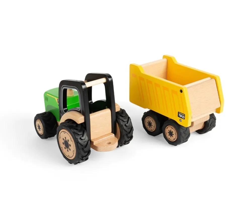 BigJigs County Wooden Tractor and Trailer Set