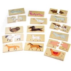 BigJigs Farm Heads and Tails Animals Wooden Matching Game