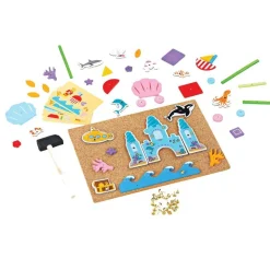 Bigjigs Hammer and Nail Deluxe Pin a shape Under the Sea