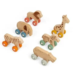 BigJigs Jungle Animal On Wheels Wooden