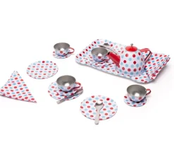 Bigjigs Spotted Tea Set in Carry Case