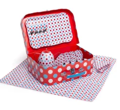 Bigjigs Spotted Tea Set in Carry Case