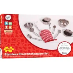 Bigjigs Stainless Steel Kitchenware Set