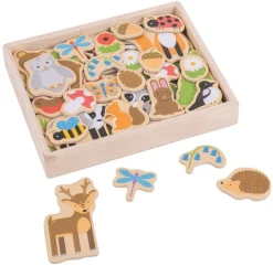 BigJigs Woodland Magnets with Wooden Box