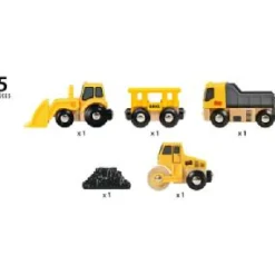 BRIO World - Construction Vehicles Train Set 33658