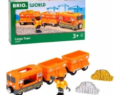 BRIO World Gold Cargo Train with carriages, Gold and Silver 36049