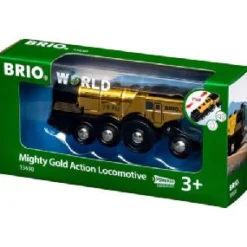 BRIO World Mighty Gold Action Locomotive Battery Powered Train 33630