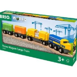 BRIO World Three Wagon Cargo Train 33982