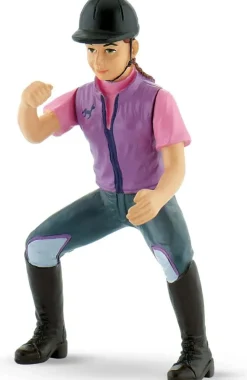 Bullyland Horse Rider Julia with Purple Gilet with Moving Arms