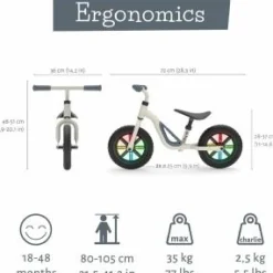 Chillafish Charlie Beige with Light Up Wheels Balance Bike