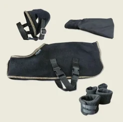 Crafty Ponies Show Rug Set Black and Gold