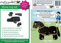 Crafty Ponies Show Rug Set Black and Gold