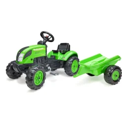 Falk Age 2 - 5, County Farmer Tractor with Trailer Green 2057L