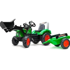 Falk Age 3+, Super Charger Green with Loader, Trailer and Opening Bonnet 2021M