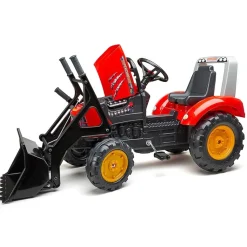 Falk Age 3+ Super Charger Red Tractor with Loader, Opening Bonnet and Trailer 2020M