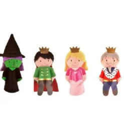Fiesta Frog Princes Hand Puppet and Finger Puppet Set
