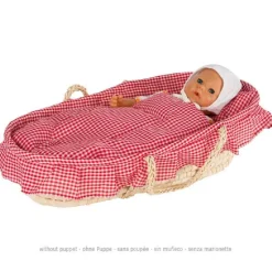 Goki Dolls Carry Cradle Mosses Basket with bedding