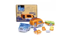 Green Toys RV Camper Set With Caravan and Boat