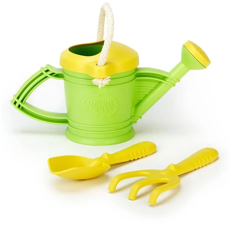 Green Toys Watering Can with Trowel and Rake