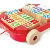 Hape Pull Along Wooden Cart with Stacking Blocks