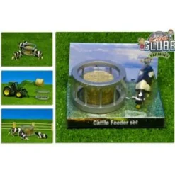 Kids Globe Ring Feeder with Hay and a Cow