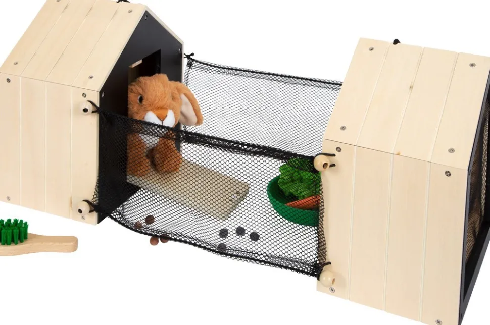 Legler Rabbit Hutch with Enclosure, Rabbit and Accessories