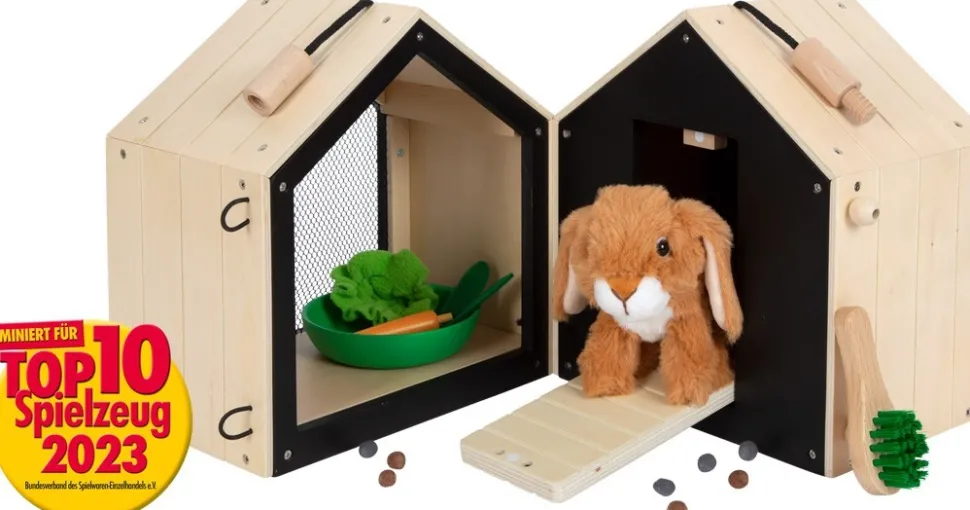 Legler Rabbit Hutch with Enclosure, Rabbit and Accessories