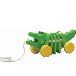 Plan Toys Pull Along Dancing Alligator - solid wood