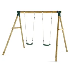 Plum Marmoset Wooden Double Swing Frame with Seats