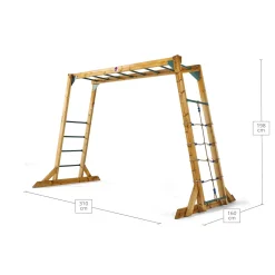 Plum Wooden Monkey Bars Free Standing