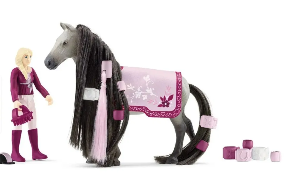 Schleich Beauty Sofia and Dusty Horse with Mane and Tail Set 42584