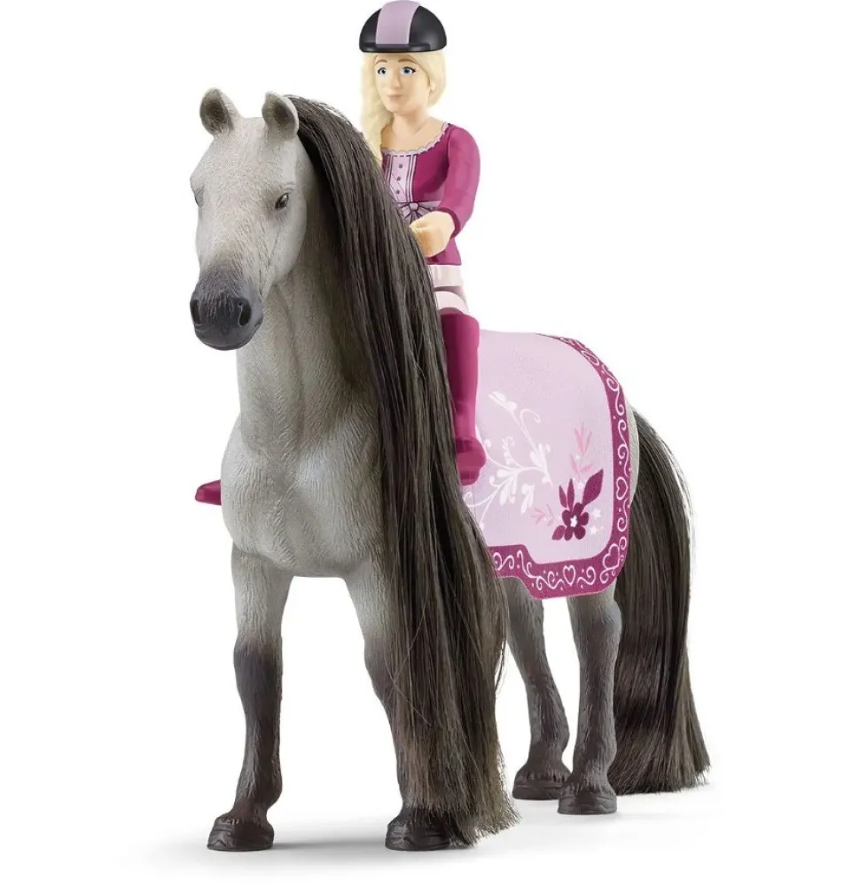 Schleich Beauty Sofia and Dusty Horse with Mane and Tail Set 42584