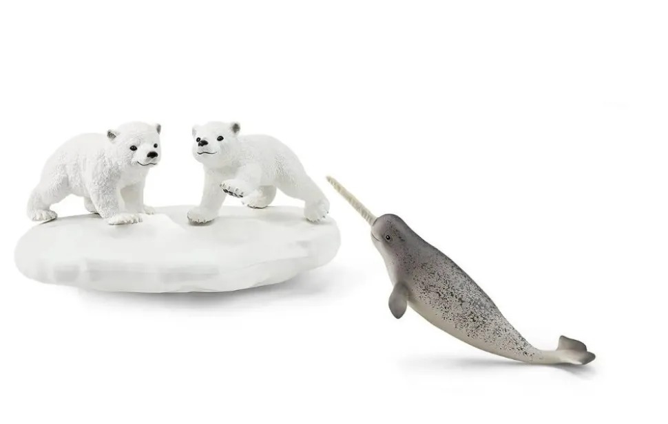 Schleich Polar Playground with Bear Cubs and Narwhale Set 42531