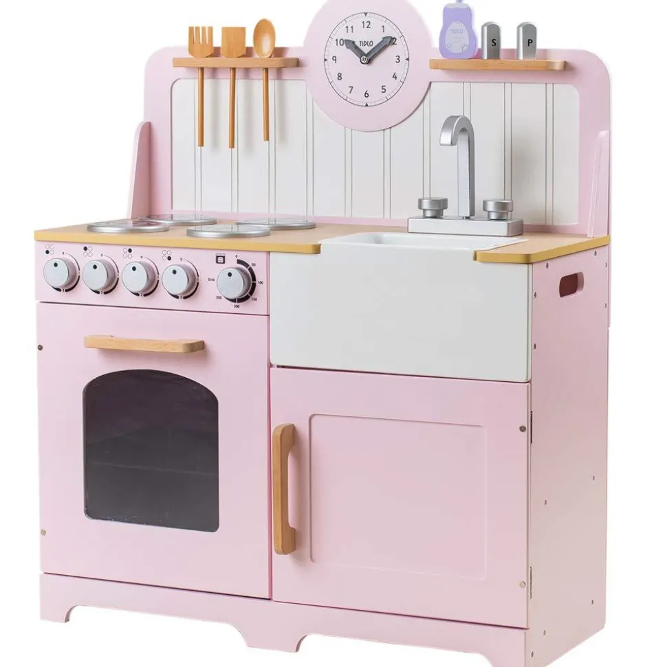 Tidlo Country Play Kitchen - Pink and White