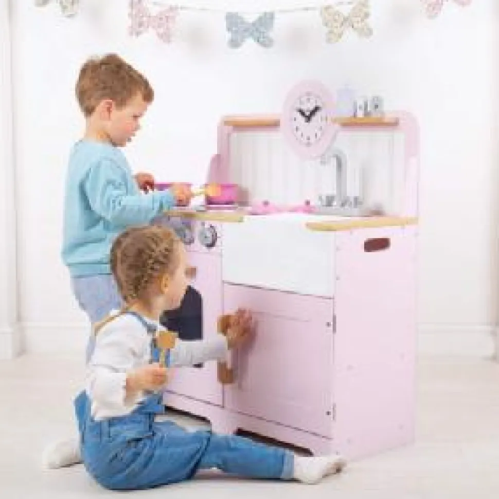 Tidlo Country Play Kitchen - Pink and White