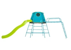 TP Explorer Metal Climbing Frame Blue with Jungle Run and Ripple slide with Attachment Bracket