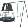 TP Explorer Metal Climbing Frame Black and Swing Black