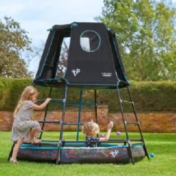TP Explorer Metal Climbing Frame Black Edition with Platform, Den and Ball Pit