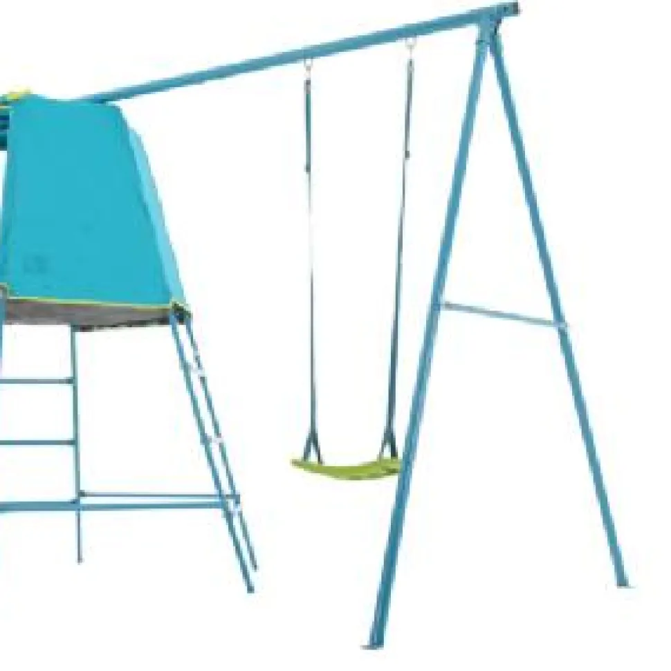 TP Explorer Metal Climbing Frame Blue and Swing Blue