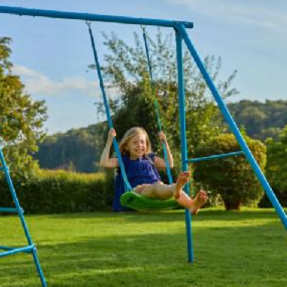 TP Explorer Metal Climbing Frame Blue and Swing Blue