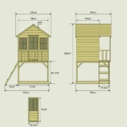 TP Hill Top Wooden Tower Playhouse