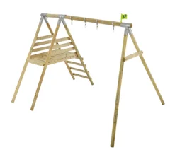 TP Knightswood Wooden Swing Frame Double and Deck
