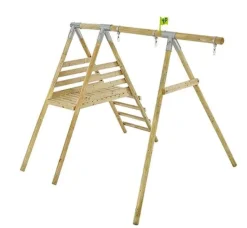 TP Knightswood Wooden Swing Frame Single and Deck
