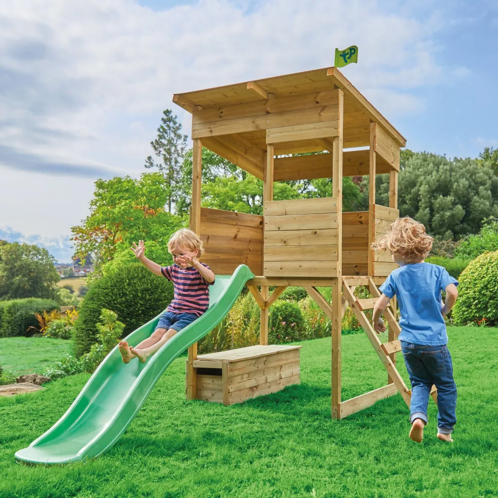 TP Tree Tops Wooden Tower Playhouse with Slide