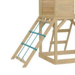 TP Treehouse Wooden Play Tower Cargo Net