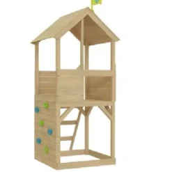 TP Treehouse Wooden Play Tower Climbing Wall