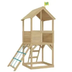 TP Treehouse Wooden Play Tower Cargo Net