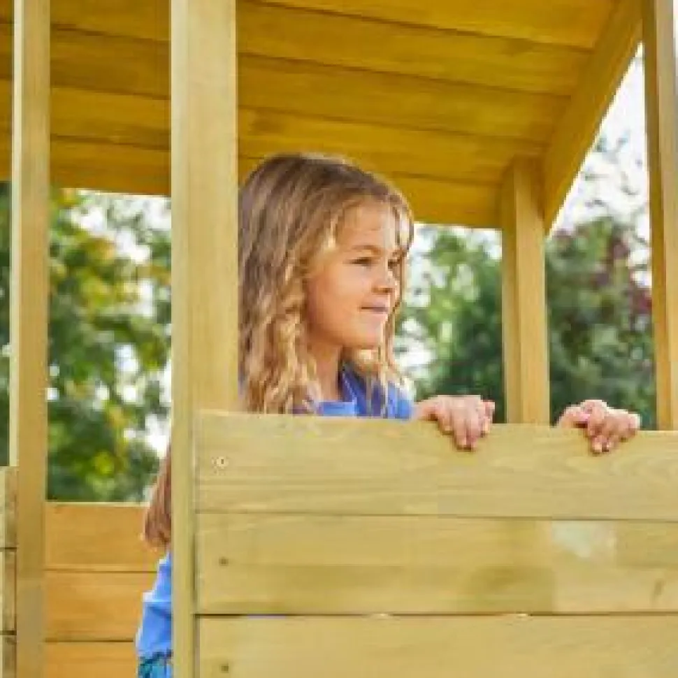 TP Treehouse Wooden Play Tower + Slide